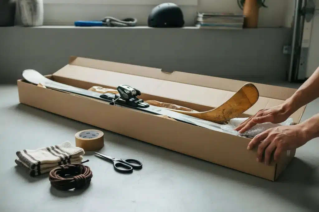 Professional shipping scene related to how to ship sports equipment
